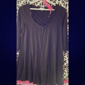 Long sleeve comfy T shirt dress